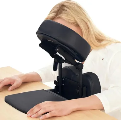Produktbild von Massage-Set für Gesichtsliegen – Kopfstütze und Brustauflage – Schwarz