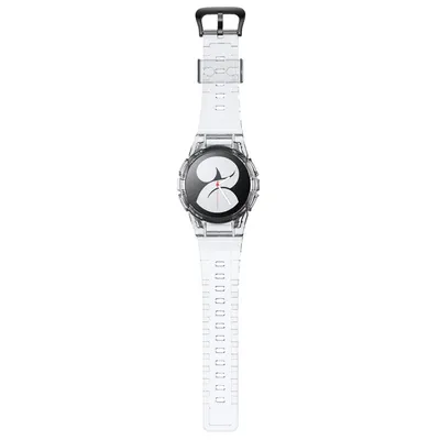 Produktbild von SYSTEM-S Hülle und Armband 40 mm TPU für Samsung Galaxy Watch 5 4 Smartwatch Transparent