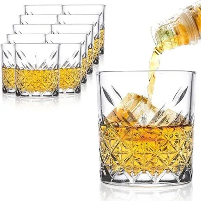 Image de Lot de 6 verres à whisky en cristal, 345 ml, idéal comme cadeau pour les hommes