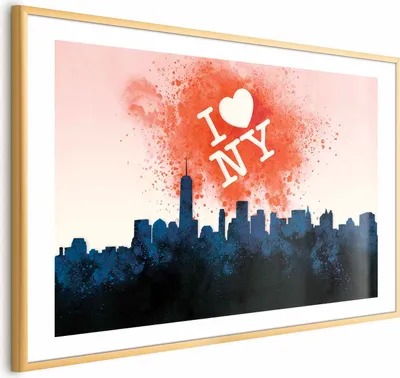 Produktbild von Posterpapier Poster - I Love NY 90x60 cm Städte d-A-0097-ao-a