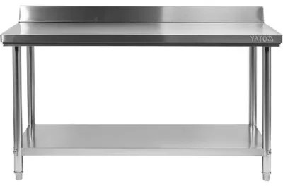 Produktbild von Faltbarer Tisch mit Ablagefläche. 150 x 60 x Höhe 85 + 10 cm