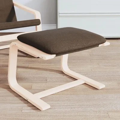 Produktbild von "im Angebot" Fußhocker Dunkelbraun 51x41x40 cm Stoff - Fußhocker A362