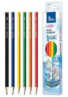 Produktbild von Tetis Buntstifte 6 Farben Dreikant