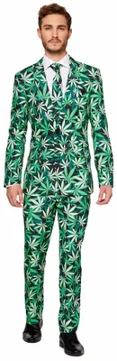 Produktbild von SuitMeister Cannabis Kostüm Anzug - für Karneval Größe: L