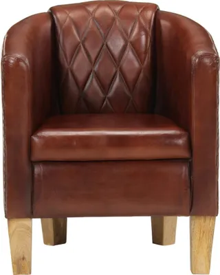 Obrázok produktu pre vidaXL Club Chair Brown Real Leather