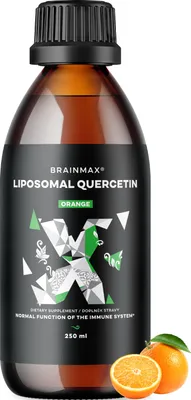 Obrázok produktu pre BrainMax Tekutý lipozomálny kvercetín, pomaranč, 250 mg, 250 ml