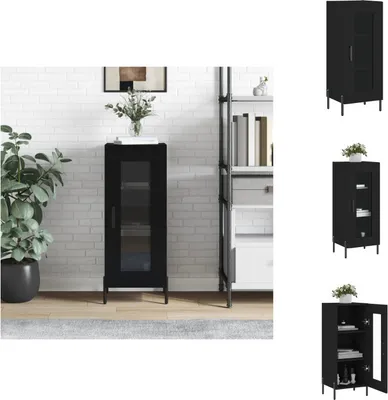 Obrázek produktu pro vidaXL Příborník černý 34,5x34x90 cm materiál na bázi dřeva - Příborníky