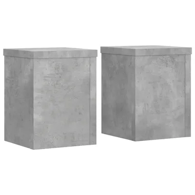 Produktbild von vidaXL Pflanzenständer 2 Stk. Betongrau 15x15x20 cm Holzwerkstoff