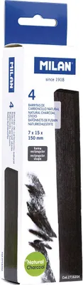 Zdjęcie produktu dla Węgiel naturalny 7x15mm 4szt MILAN