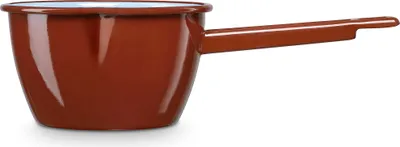 Produktbild von Briebe Terra Stielkasserolle Milchtopf mit Griff Stahl Emailliert 18cm 2,1L Induktion Vintage Braun