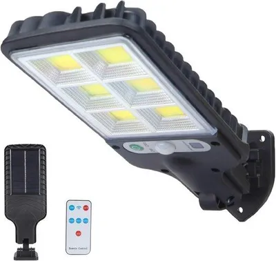 Productafbeelding van Led Buitenlamp op Zonne-energie met Bewegingsmelder en Afstandsbediening - Waterdichte Solarverlichting voor Tuin en Garage