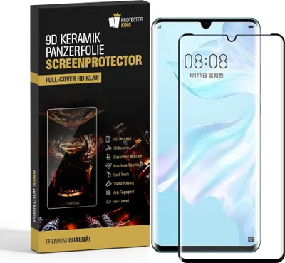 Produktbild von 2x 9D Keramik für Huawei P30 Pro FULL-COVER Panzerfolie Displayschutz Panzerschutz Schutzfolie Displayfolie Folie ANTI-SHOK ANTI-BRUCH-ANTI-STOß