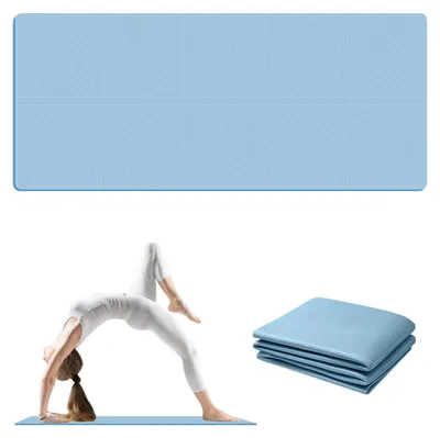 Obrázok produktu pre Gymnastická podložka s protišmykovou úpravou - Ideálna na fitness, pilates a jogu - 183 x 61 cm - Modrá