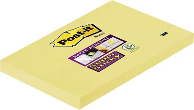Produktbild von Haftnotiz Super Sticky Notes Maße: 127 x 76 mm (B x H) Farbe: gelb