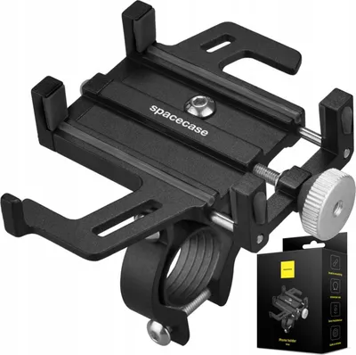 Image de SPACECASE Support de téléphone pour guidon de vélo BH01 Noir