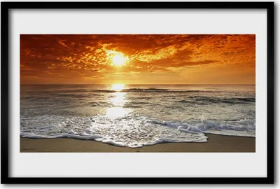 Produktbild von Bild 60x40 MDF-Rahmen Wandkunst Meer, Sonne, Landschaft