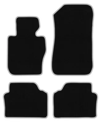 Produktbild von Fußmatten Velours Schwarz/Silber für BMW 3 E90 xDrive 2004-2011 Set 4-tlg