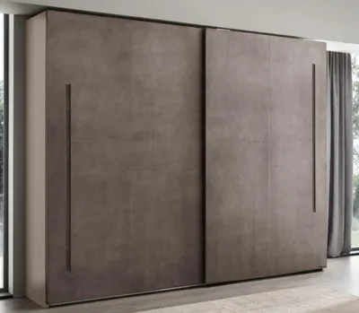 Luxus Designer Massivholz Kleiderschrank Schlafzimmerschrank Grau Luxury Designer Solid Wood Wardrobe Bedroom Cabinet Gray
