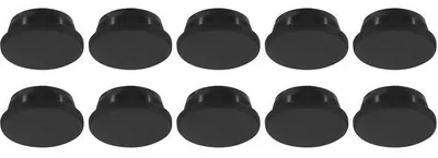 Image de Bouchons en caoutchouc, diamètre 30 mm - Flexibles - 10 pièces - Noirs - Adaptés pour un diamètre de 29 mm