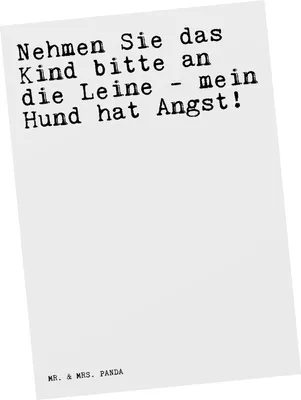 Produktbild von Mr. & Mrs. Panda Postkarte Nehmen Sie das Kind... - Weiß - Geschenk, Hundebesitzer, Grußkarte, bildkarte, Herrchen Frauchen, Hunde, Ansichtskarte, Sprüche, Ansichtskarten