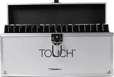 Image de Marqueurs à alcool double face TOUCH Fine & Chisel, 72 pièces dans un étui en métal