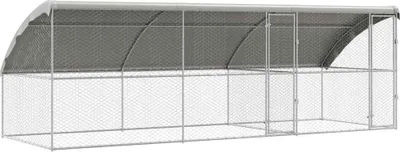 Immagine prodotto di vidaXL Gabbia per cani 3 pezzi Argento 6 x 2 x 2 m Acciaio zincato