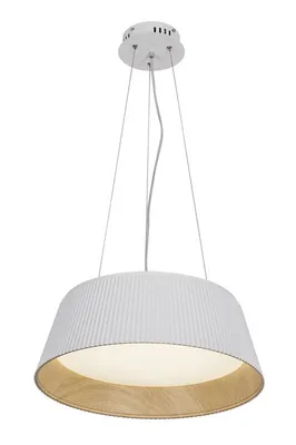 Obrázok produktu pre Candellux Biele závesné LED svietidlo Umbria s dreveným dekorom 24W 31-24176