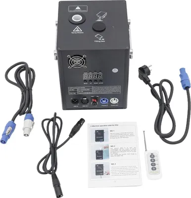 Produktbild von Kaltfunkenmaschine - Bühneneffektgerät - 2 Stück - DMX512 & Fernbedienung - Reichweite 8–10 m - Freistehend - Aluminium - Schwarz