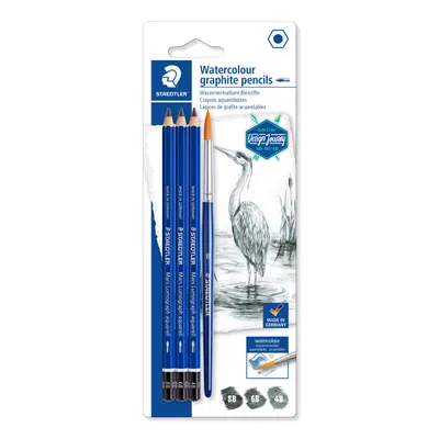 Obrázok produktu pre Staedtler sada 3 ks akvarelových ceruziek + štetec 100A