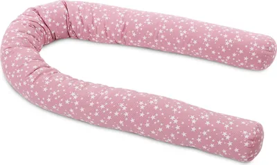Produktbild von babybay Nestchenschlange Piqué für Kinderbetten, beere Sterne weiß