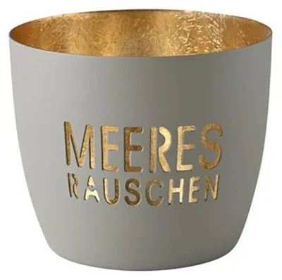 Produktbild von Gift Company Windlicht Madras Meeresrauschen Flannel Gold