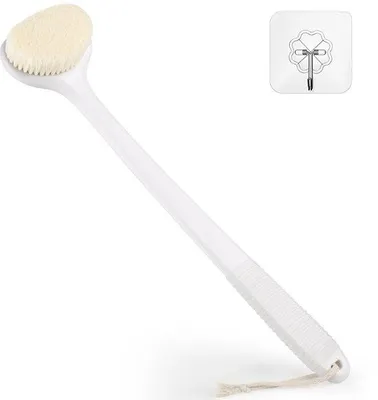 Obrázek produktu pro Sprchová kartáč 43 cm s protiskluzovou rukojetí, bílá