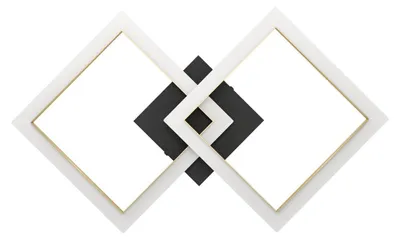Image de CALLIERA Applique/plafonnier Lampe éclairage - L52,5 x l31 x H8,5 cm - noir, laiton - IP20