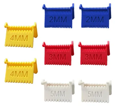 8 Randsteckschlösser, DIY-Nähführung, 4 Farben, 2-5 mm