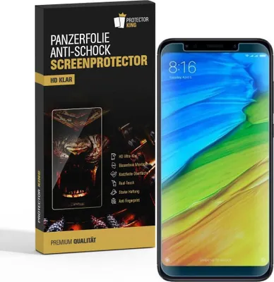 Produktbild von 2x Panzerfolie für Xiaomi Redmi 5 ANTI-SCHOCK Displayschutzfolie HD KLAR