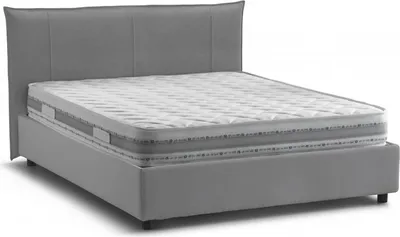 Produktbild von Doppelbett Flavia, Containerbett mit Stoffbespannung, 100%  Italy, Frontöffnung, inklusive Matratze 160 x 190 cm, Grau