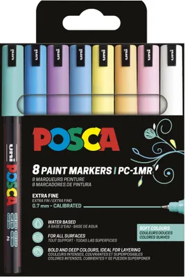 Immagine prodotto di Posca 181752 POSCA Marker UNI PC-1MR 8er Set Soft Col