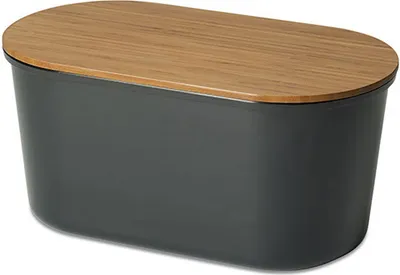 Produktbild von Echtwerk Brotbox "Fresh" Brotkasten, Akazienholz/Melamin, schwarz, 37 x 17 x 22 cm
