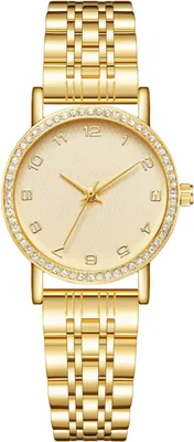 Produktbild von CIVO Damenuhr Edelstahl Analog Quarz Wasserdicht Elegante Armbanduhr mit Diamant Design Geschenk für Frauen Gold