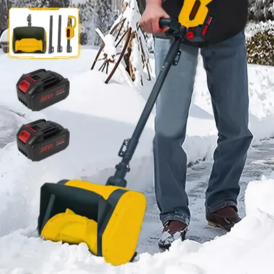 Produktbild von Abnehmbare multifunktionale Schneefräse,1000W kabellose elektrische Schneefräsen, Schneeschaufel 20V,Schneeräumausrüstung, zusätzlicher Griff, 2Akkus