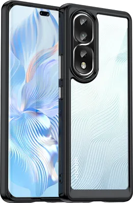 Immagine prodotto di Custodia per Honor 80 Pro trasparente, protettiva in silicone TPU antiurto nero