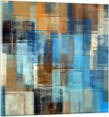 Produktbild von Bilder auf glas - Abstraktion modern - 60x60cm - Glasbilder - Wandbilder - Kunstdruck - zum Aufhängen bereit - Wanddekoration aus Glas - Glas Bilder - Wandbild auf Glas - Einteilig - GAC60x60-3418