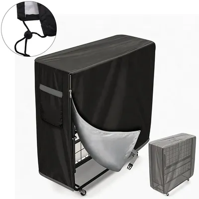 Produktbild von Zustellbett-Aufbewahrungshülle, Klappbett-Aufbewahrungshülle mit Reißverschluss, wasserdichte Universal-Zustellbett-Schutzhülle, L84xB33xH107cm