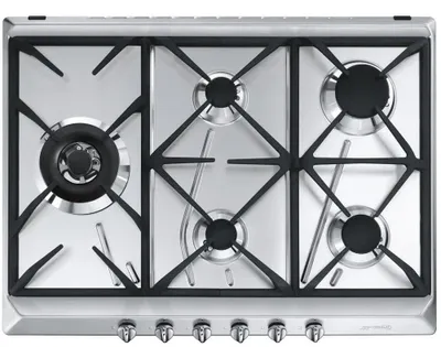 Obrázok produktu pre Smeg SRV575GH5, Nerezová oceľ, Vstavaný, 70 cm, Plynový, Nerezová oceľ, 5 zone(s)