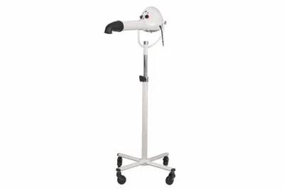 Produktbild von Standhaartrockner mit Gebläsefunktion – Aeolus weiß, 1800 Watt – Ständer mit Düse – Hundehaartrockner für Hundesalons – Für Hunde und Welpen