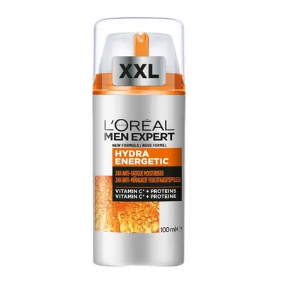 Produktbild von L'Oréal Men Expert XXL Gesichtspflege gegen müde Haut für Männer, Belebende Feuchtigkeitscreme 24H Anti-Müdigkeit, Gesichtscreme für Herren, Vitamin C