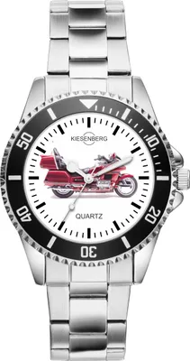 Produktbild von KIESENBERG Herrenuhr Armbanduhr Gold Wing Motorrad Biker Geschenk Fan Artikel Zubehör Fanartikel Analog Quartz Uhr 1801