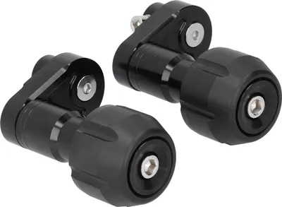 Productafbeelding van 2 stuks motorbescherming, valbescherming, zwart. Geschikt voor Kawasaki Ninja 400 Z400, modeljaren 2018-2020