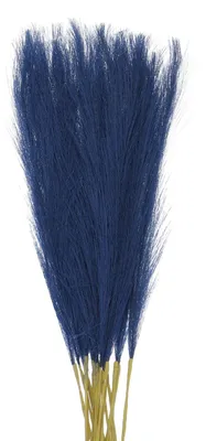 Künstliches Pampasgras 55 cm, 18 Stück, blau, für Dekoration