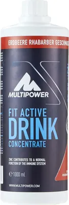 Produktbild von Multipower Fit Active Drink Concentrate- 1000 ml Erdbeere Rhabarber